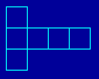 6 čtverců - rozvinutá krychle